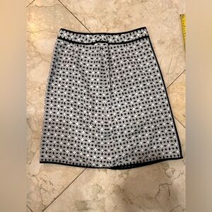 Talbots Black and White A-Line Skirt